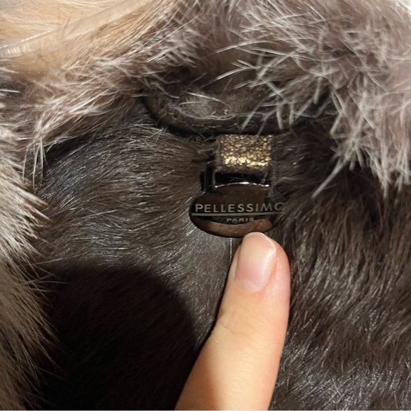 Pellessimo Paris Fur Coat Rabbit Fox Full Length Fully Lined Metallic Women’s S - Picture 7 of 15